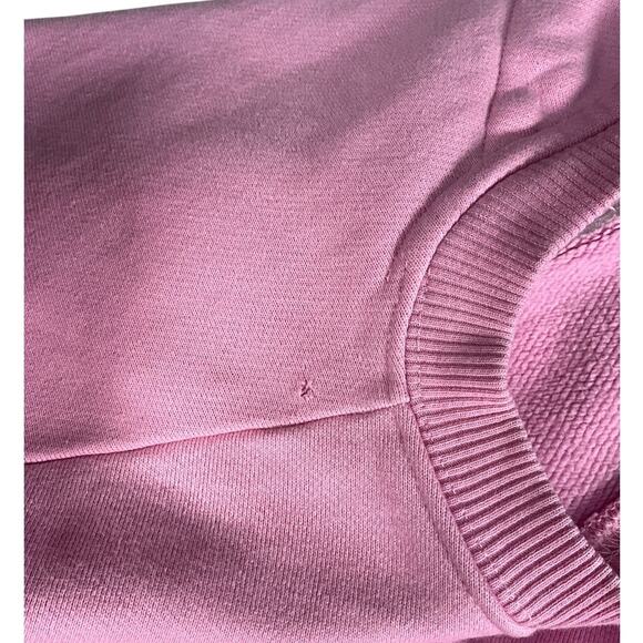 Tommy Jeans Preppy Pink Logo Sweatshirt XS 100% Cotton Crewneck Cozy Pullover - Picture 11 of 13